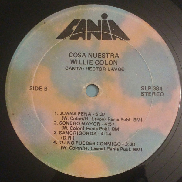 Willie Colón Canta: Hector Lavoe : Cosa Nuestra (LP, Album, RP)