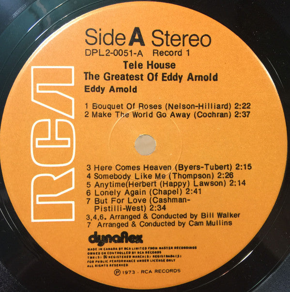 Eddy Arnold : The Greatest Of Eddy Arnold (2xLP, Comp, RE)