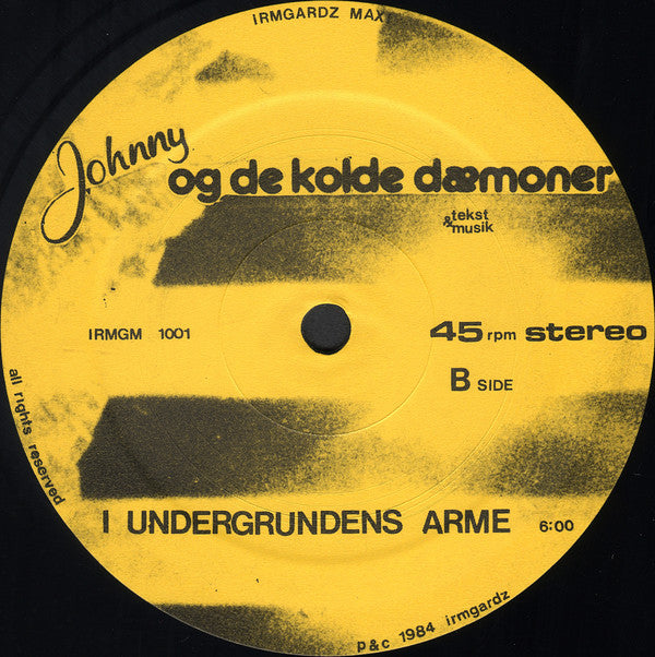 Johnny Og De Kolde Dæmoner : Blinkende Lys (12", Single)