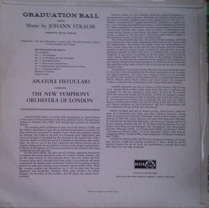 Johann Strauss Jr., Anatole Fistoulari, The New Symphony Orchestra Of London : Graduation Ball [Ballet] (LP, Mono)