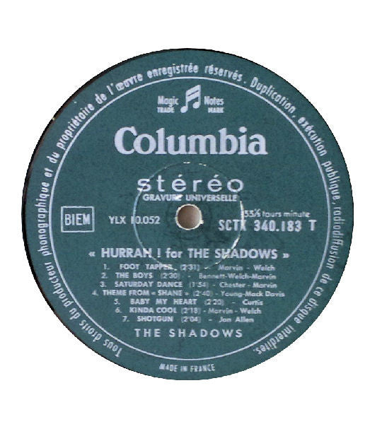 The Shadows : Hurrah! For The Shadows (LP, Comp)