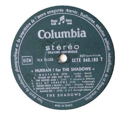 The Shadows : Hurrah! For The Shadows (LP, Comp)