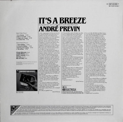 Itzhak Perlman, André Previn, Shelly Manne, Jim Hall, Red Mitchell : It's A Breeze (LP, Album)