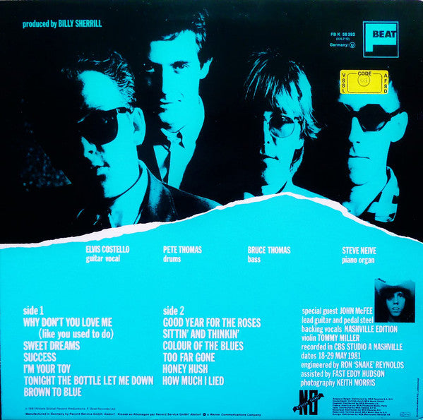 Elvis Costello & The Attractions : Almost Blue (LP, Album)