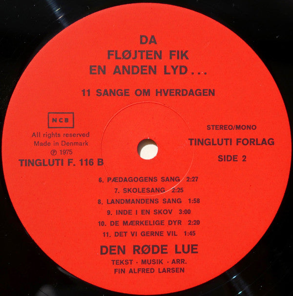 Den Røde Lue : Da Fløjten Fik En Anden Lyd... (LP, Album)