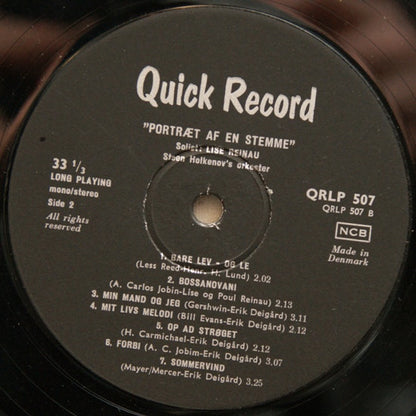 Lise Reinau, Steen Holkenovs Orkester : Portræt Af En Stemme (LP)