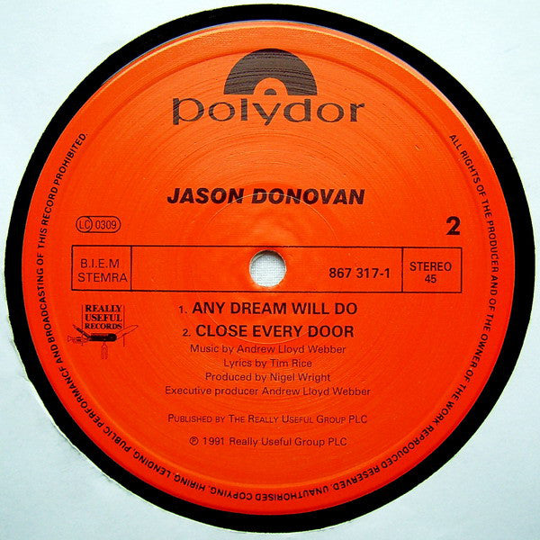 Jason Donovan : Any Dream Will Do (12")