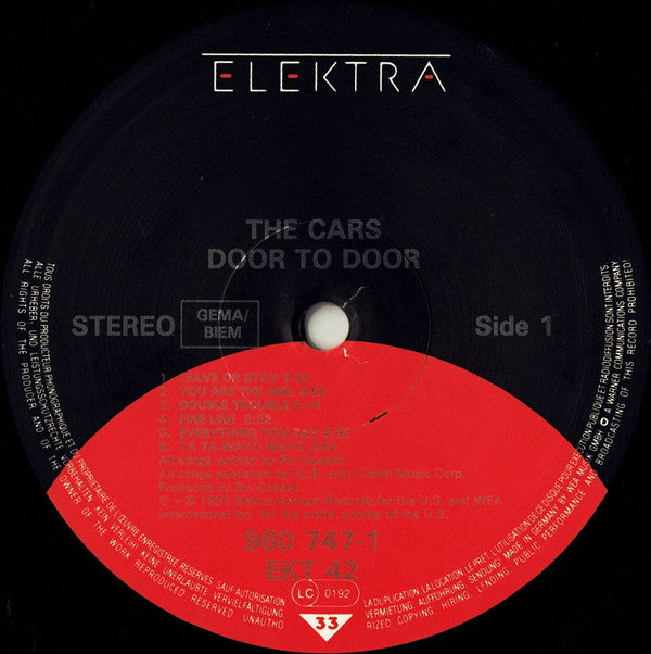 The Cars : Door To Door (LP, Album)