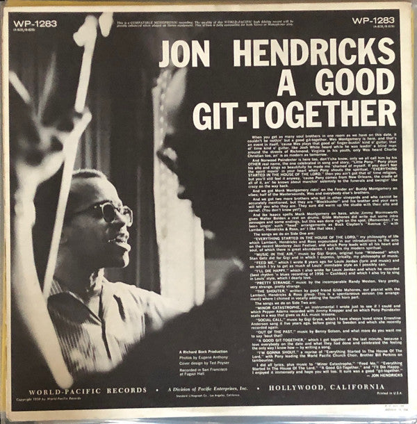 Jon Hendricks : A Good Git-Together (LP, Album, Mono)