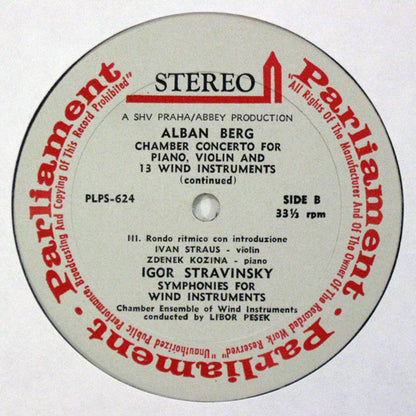 Alban Berg / Igor Stravinsky : Chamber Concerto / Symphonies For Wind Instruments (LP, Album)