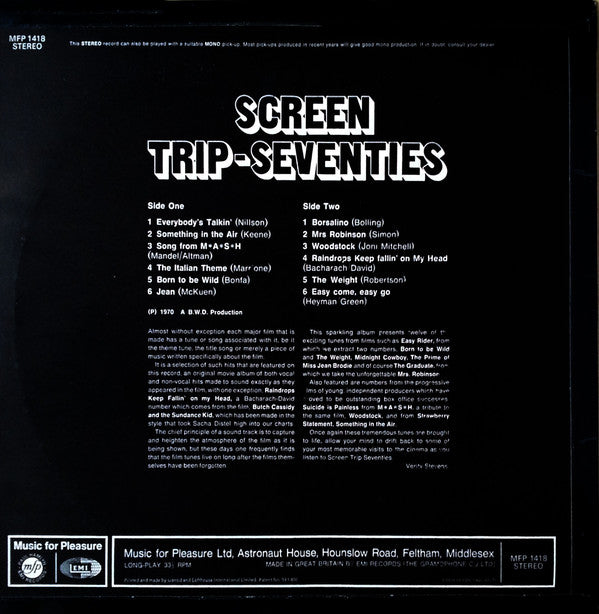 Unknown Artist : Screen Trip - Seventies (LP)