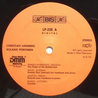 Christian Lindberg  - Roland Pöntinen : The Virtuoso Trombone (LP, Album)