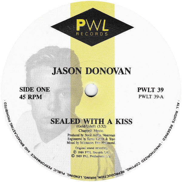 Jason Donovan : Sealed With A Kiss (12")