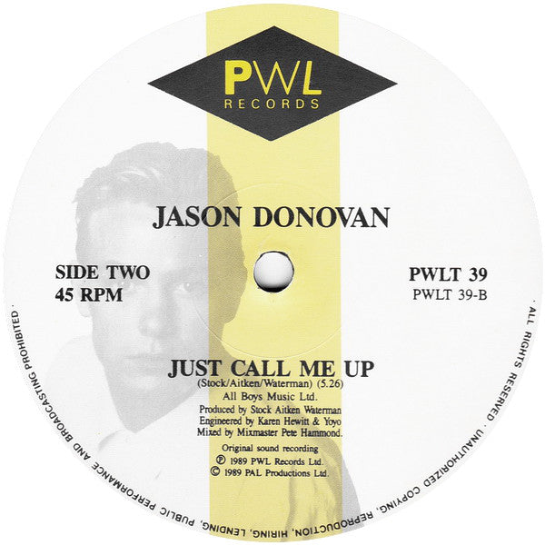 Jason Donovan : Sealed With A Kiss (12")