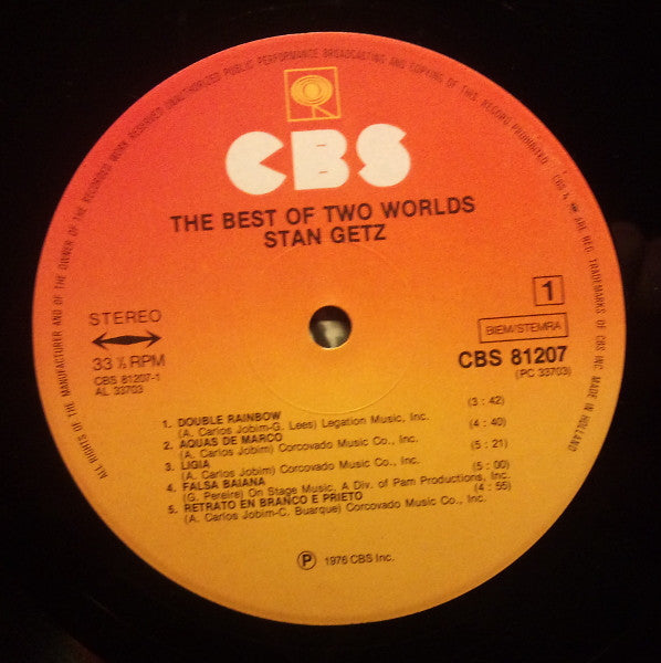 Stan Getz Featuring João Gilberto : The Best Of Two Worlds (LP, Album)