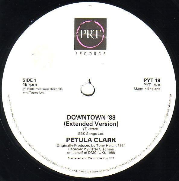 Petula Clark : Downtown '88 (12", Single)