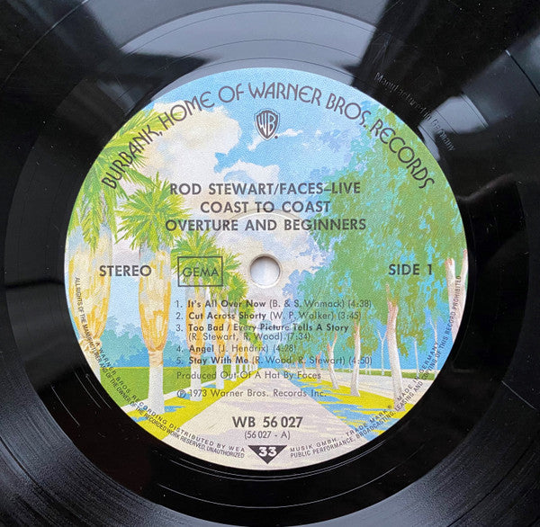 Rod Stewart / Faces (3) : Live Coast To Coast  - Overture And Beginners (LP, Album, Gat)