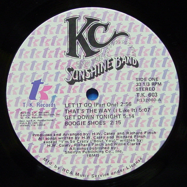 KC & The Sunshine Band : KC And The Sunshine Band (LP, Album, Club, RCA)