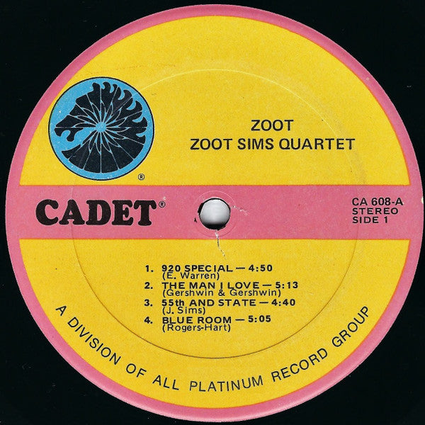 Zoot Sims Quartet : Zoot (LP, Album, RE)