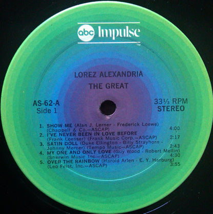 Lorez Alexandria : Alexandria The Great (LP, Album, RE)