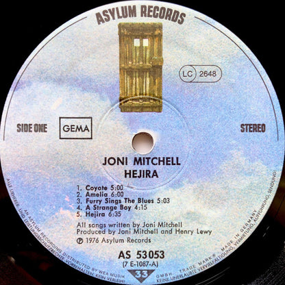 Joni Mitchell : Hejira (LP, Album, RP, Gat)