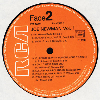 Joe Newman : Volume 1 "All I Wanna Do Is Swing" (LP, Album, RE)