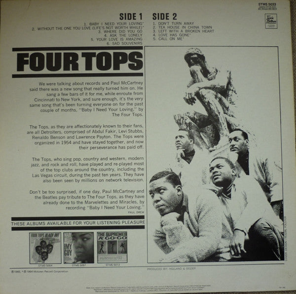 Four Tops : Four Tops (LP, Album, RE)
