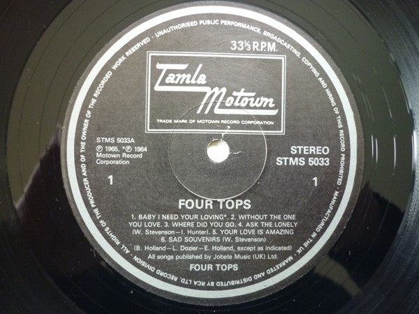 Four Tops : Four Tops (LP, Album, RE)