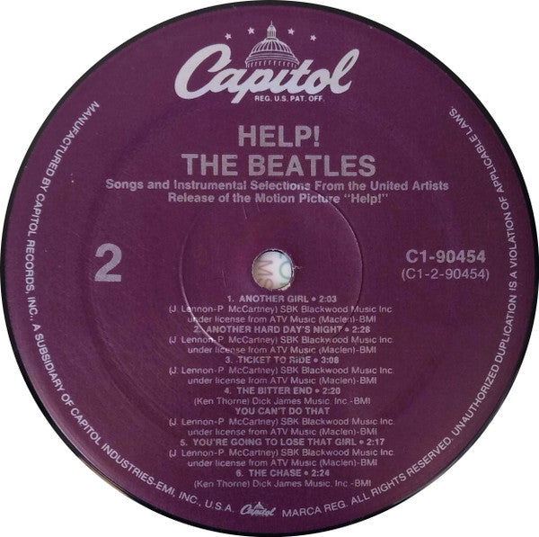 The Beatles : Help! (Original Motion Picture Soundtrack) (LP, Album, RE, Pur)