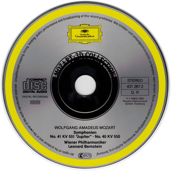 Wolfgang Amadeus Mozart : Wiener Philharmoniker, Leonard Bernstein : Symphonien Nos. 40 & 41 »Jupiter« (CD, Comp)