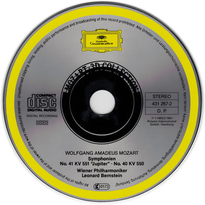 Wolfgang Amadeus Mozart : Wiener Philharmoniker, Leonard Bernstein : Symphonien Nos. 40 & 41 »Jupiter« (CD, Comp)