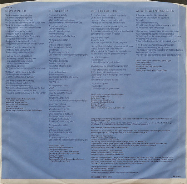 Donald Fagen : The Nightfly (LP, Album)