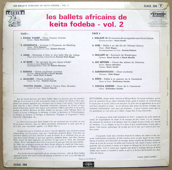 Les Ballets Africains De Keita Fodeba : Vol.2 (LP, Album)