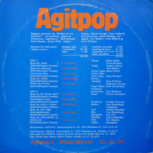 Agitpop (2) : Skolesange (LP, Album, RE)