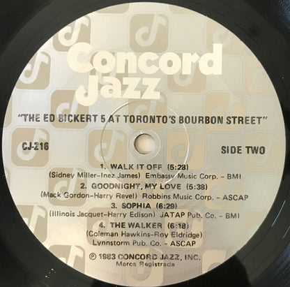 Ed Bickert 5 : At Toronto's Bourbon Street (LP, Album)