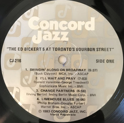 Ed Bickert 5 : At Toronto's Bourbon Street (LP, Album)