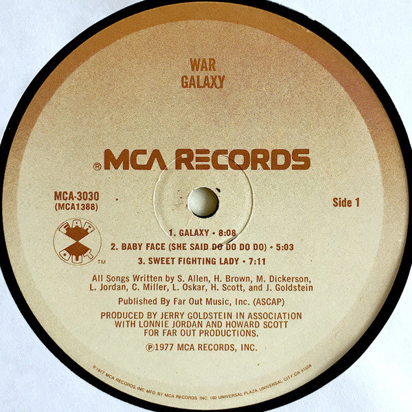 War : Galaxy (LP, Album, Glo)