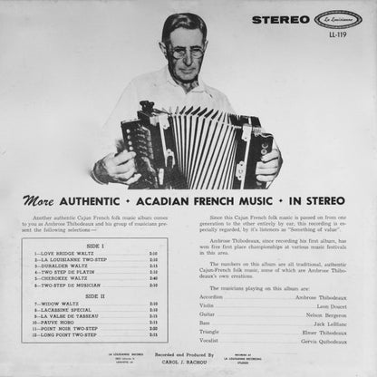 Ambrose Thibodeaux : More Authentic Acadian French Music In Stereo (LP)