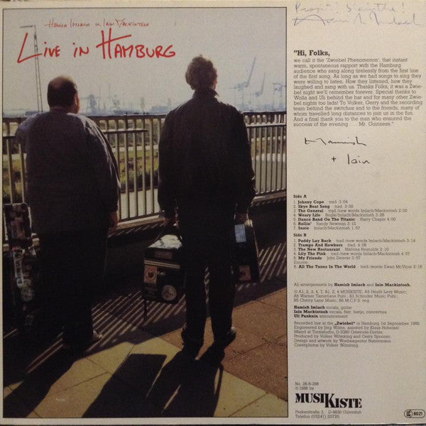 Hamish Imlach And Iain Mackintosh : Live In Hamburg (LP)