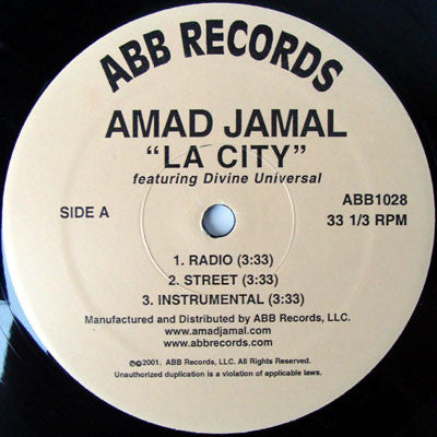Amad Jamal : LA City (12")