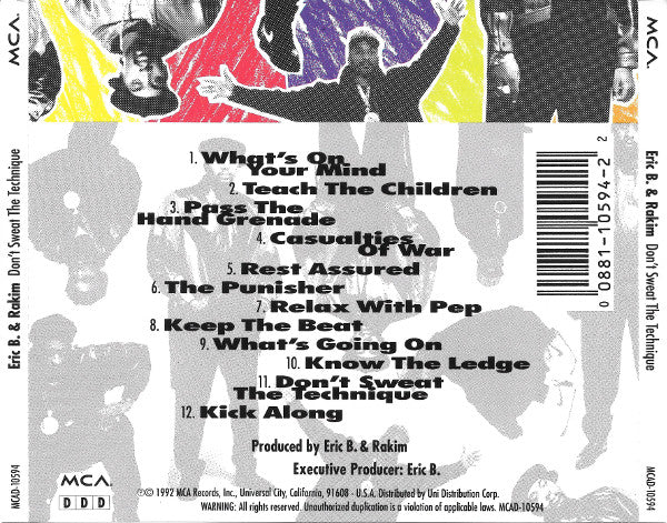 Eric B. & Rakim : Don't Sweat The Technique (CD, Album, RE)