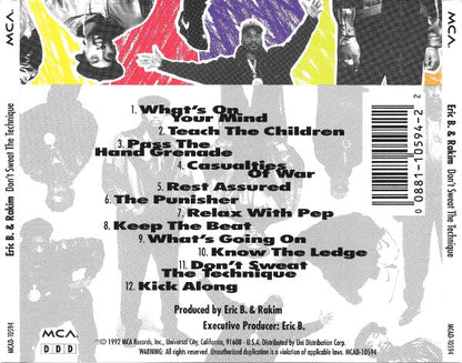 Eric B. & Rakim : Don't Sweat The Technique (CD, Album, RE)