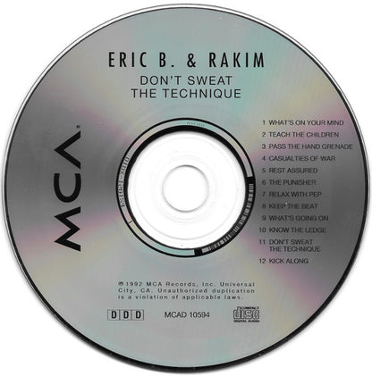 Eric B. & Rakim : Don't Sweat The Technique (CD, Album, RE)