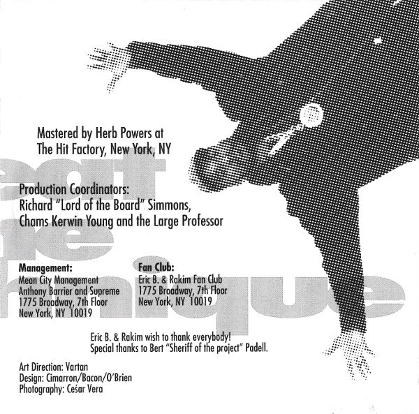 Eric B. & Rakim : Don't Sweat The Technique (CD, Album, RE)