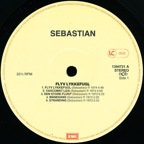 Sebastian (5) : Flyv Lykkefugl (LP, Comp, Red)