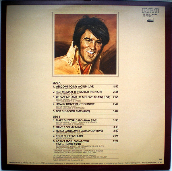 Elvis Presley : Welcome To My World (LP, Album)