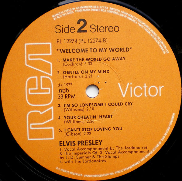 Elvis Presley : Welcome To My World (LP, Album)