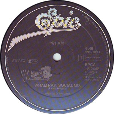 Wham! : Wham Rap (Enjoy What You Do) (Special US 12" Remix) (12")