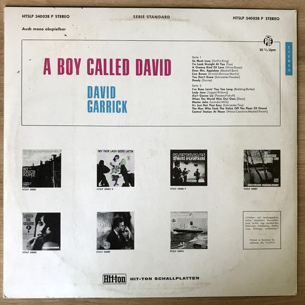 David Garrick : A Boy Called David (LP, Album)