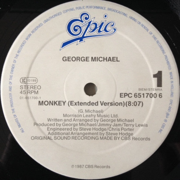 George Michael : Monkey (12", Maxi)
